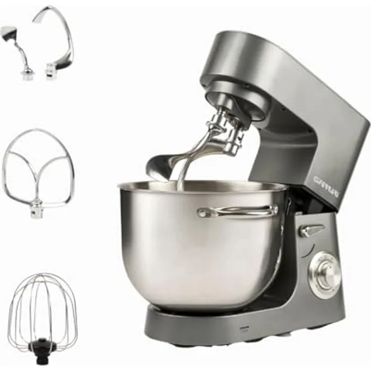 G3 Ferrari G20164 Pastaio Come Hand Planetary Knetmaschine, 1800 W, 8 Liter Edelstahlbehälter, 8 Geschwindigkeitsstufen, Doppelhaken, Pulsbetrieb, inklusive Zubehör