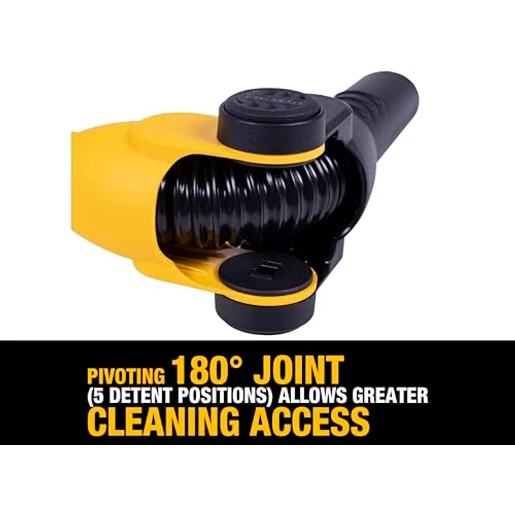 DeWalt DXVA00-1200E, Sauger-Verlängerungsrohr (2-tlg.) mit 180°-Gelenk und 5 Rastpositionen für schwer erreichbare Bereiche – Bild 8