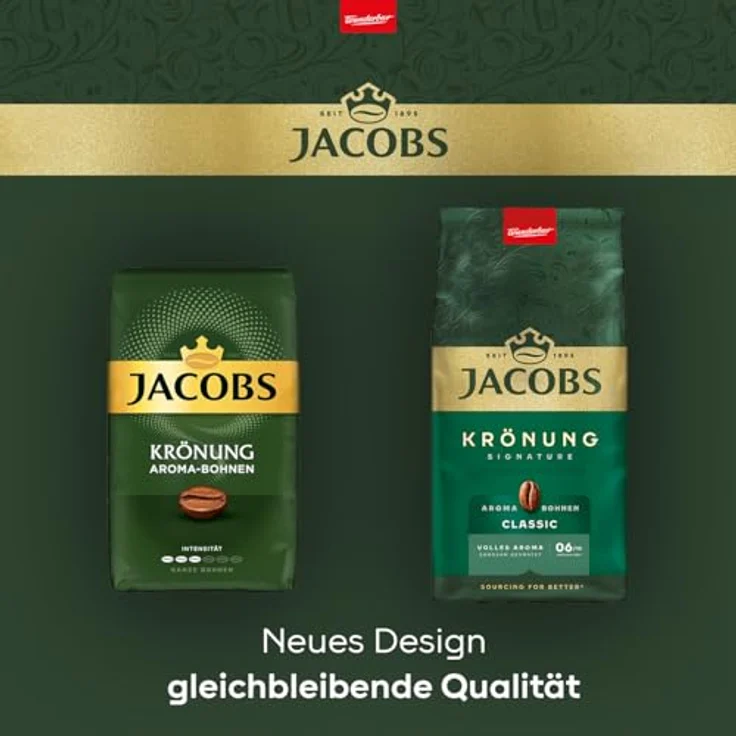 Jacobs Krönung Aroma Bohnen, Bohnenkaffee, ganze Bohnen, Kaffeebohnen, Kaffee, 500 g – Bild 3