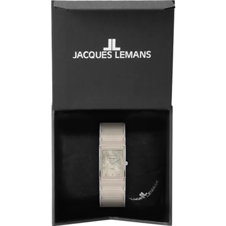 JACQUES LEMANS Damenuhr Dublin Keramik Sand 1-1940N – Bild 3
