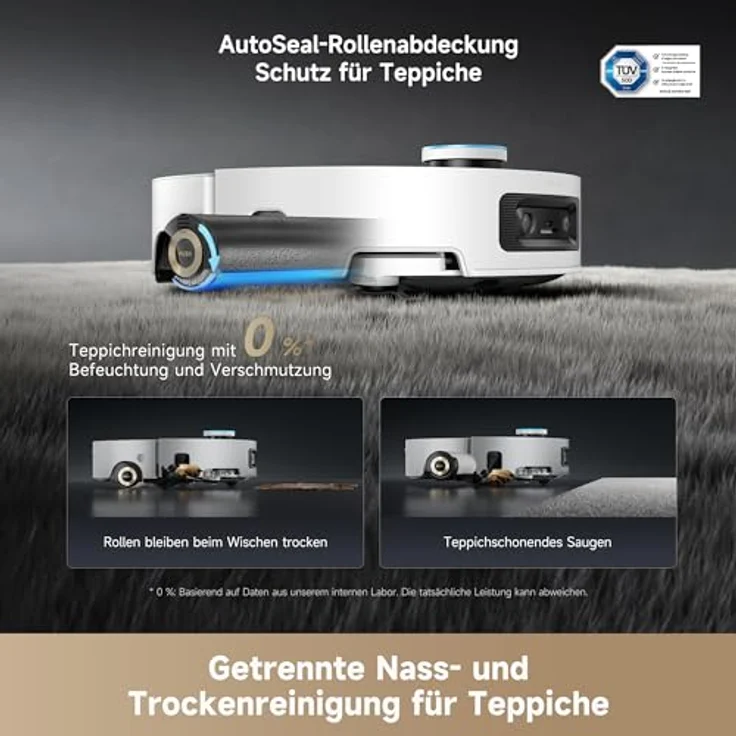 dreame Aqua10 Ultra Roller Complete Saugroboter mit Wischfunktion, 30.000Pa Saugkraft, Selbstreinigung, automatische Entleerung, intelligente Sprachsteuerung, Hindernisfreiheit bis 8 cm – Bild 4