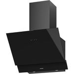 Oranier Dunstabzugshaube 60 cm - schwarze Abluft Kopffreihaube mit weißer LED Anzeige - Schräghaube mit 3 Leistungsstufen - Touch-Control - MIRAN60S1