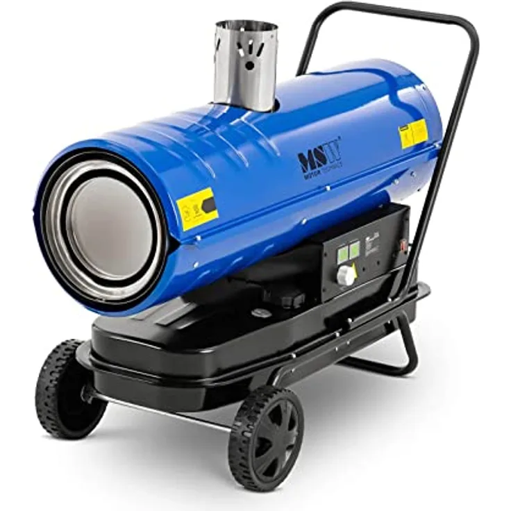 MSW Diesel Heizkanone Ölheizgebläse 28600 W, für Flächen bis 185 m², Heizlüfter, blau