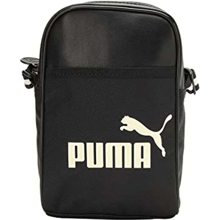 PUMA Umhängetasche Campus, Compact Portable Bag in Puma Black mit verstellbarem Schulterriemen und geräumigem Hauptfach – Bild 1