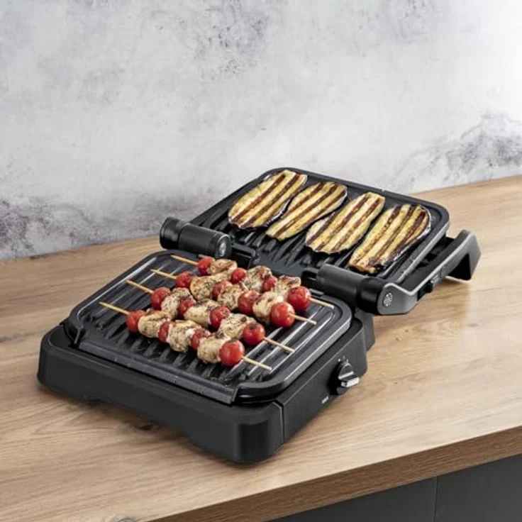 Tefal Kontaktgrill Tefal GC7728 Optigrill 2in1 Kontakt- und BBQ-Grill, 2100 W, in elegantem Schwarz – Bild 3