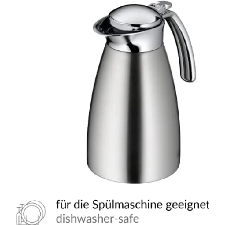 alfi 3527.205.060 Isolierkanne Gusto TT, Edelstahl mattiert 0,6 l, doppelwandiger Edelstahl, Spülmaschinenfest, 12 Stunden heiß, 24 Stunden kalt – Bild 6