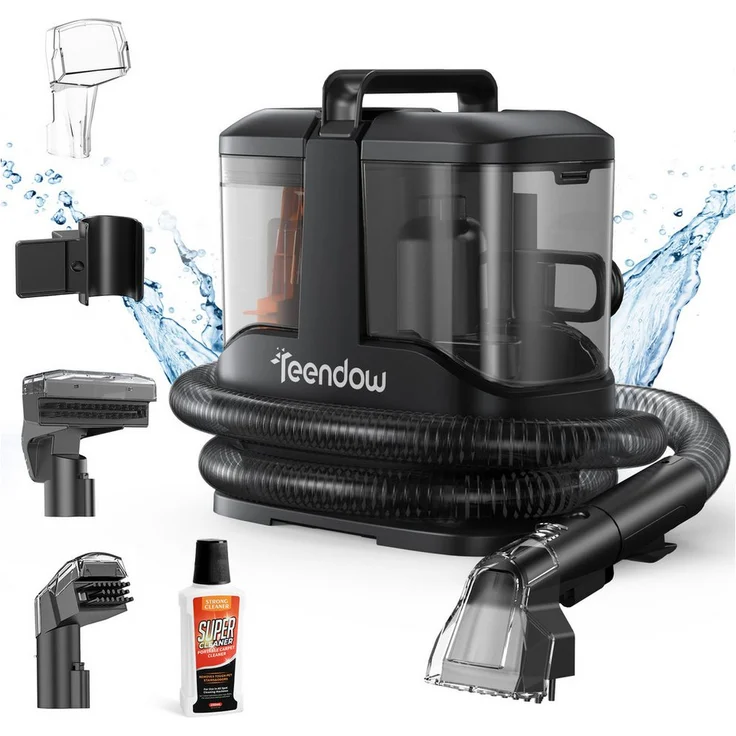 Teendow Wasch-Sauger C3 3-in-1 Waschsauger, Leistungsstarkes Polsterreiniger Gerät, 450 W, Beutellos, Doppeltanksystem, Tierhaarentfernung,Waschbarer Filter