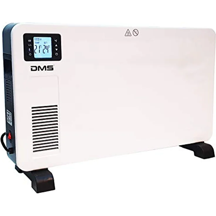 DMS EHK-230 Konvektor, 2300 Watt, Überhitzungsschutz, Thermostat, Fernbedienung, weiß-schwarz, Konvektor – Bild 2