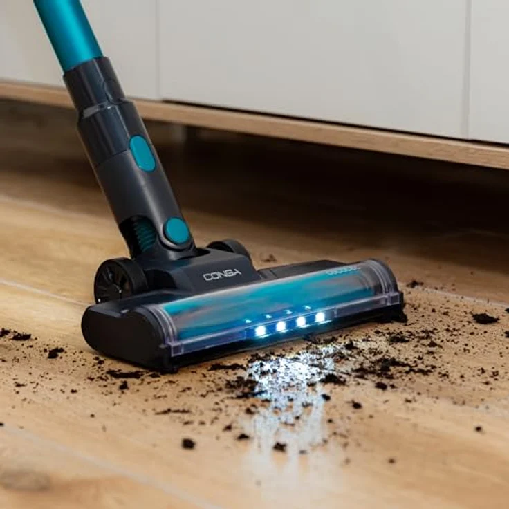 Cecotec Conga kabelloser vertikaler Staubsauger Rockstar 1500 Horizon Genesis XL, 215W Gesamtleistung, 60 Minuten Autonomie, Mischbürste und Zwei Saugmodi, Parallel Cyclone System, 600ml Behälter, in Schwarz – Bild 5