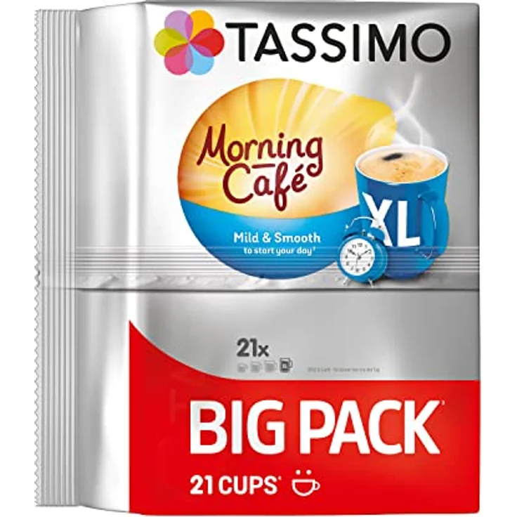 Tassimo Morning Café Mild XL, 5er Pack, Frühstücks Kaffee, Morgen Kaffeekapsel, Gemahlener Röstkaffee, 105 T-Discs – Bild 10