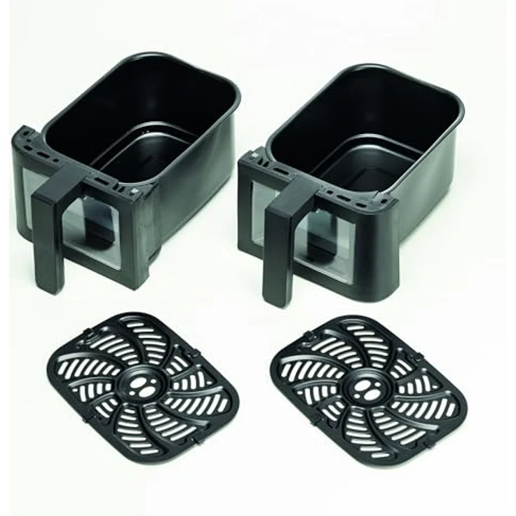 Ariete 4631 Doppel-Luftfritteuse 9 l, 2400 W, 11 Programme, bis zu 3,6 kg, Temperatur bis zu 200 °C, Doppelkorb, Schwarz – Bild 4