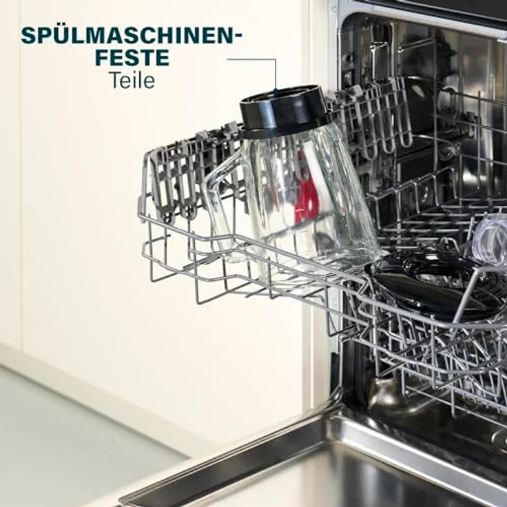 Princess Steel 212091 Standmixer, 1000W, 1,5L, Edelstahl gebürstet-schwarz – Bild 6