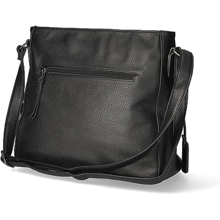 Rieker Schultertasche, Umhängetasche für Damen, schwarz, mit 2 Hauptfächern und praktischem Handyfach – Bild 3