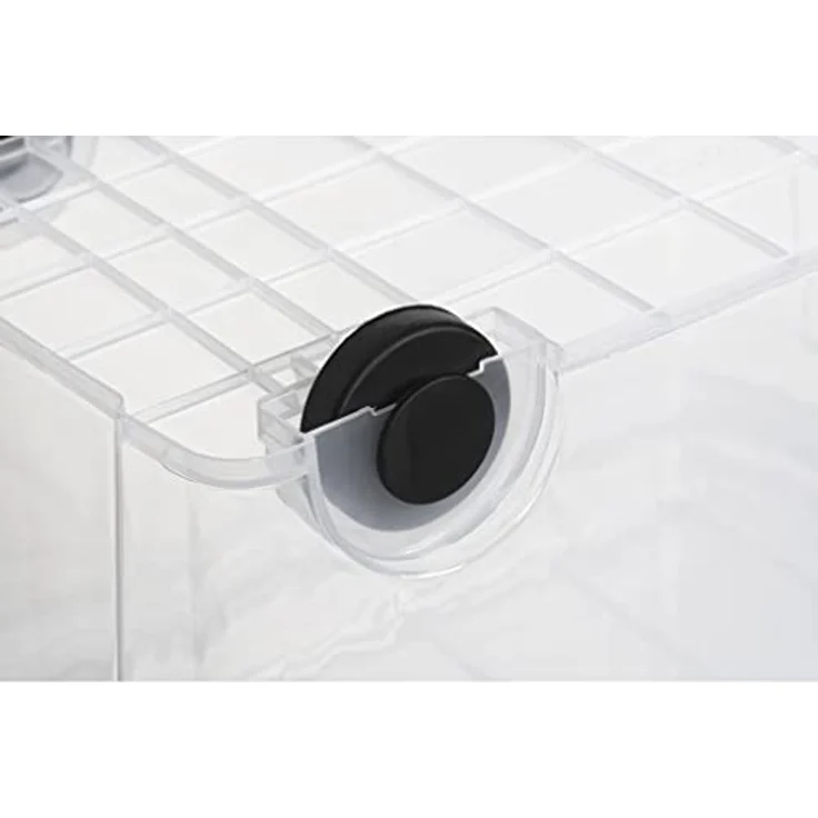 Kreher 2 Stück Rollbox Unterbettbox mit Deckel 30 Liter in Transparent (einsehbar). Maße: 78 x 39,4 x 17,7 cm – Bild 4