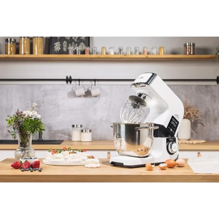 ETA Gratus Kuliner II Origin Küchenmaschine I Vollmetall I 12 Geschwindigkeiten I 6.7 l und 3.5 l Edelstahl Schüssel I 1700 W I Kneten, Mischen, Mixen, Schlagen, Reiben, Fleisch mahlen I LED-Display – Bild 3