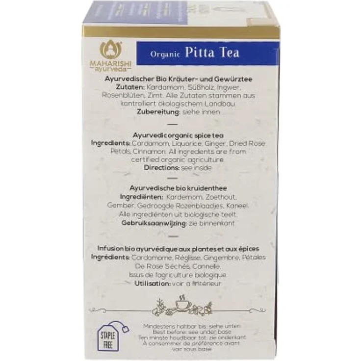Maharishi Ayurveda Pitta Tee Bio, ayurvedischer Gewürztee im Teebeutel, 22,5 g aus kontrolliertem ökologischem Anbau – Bild 2