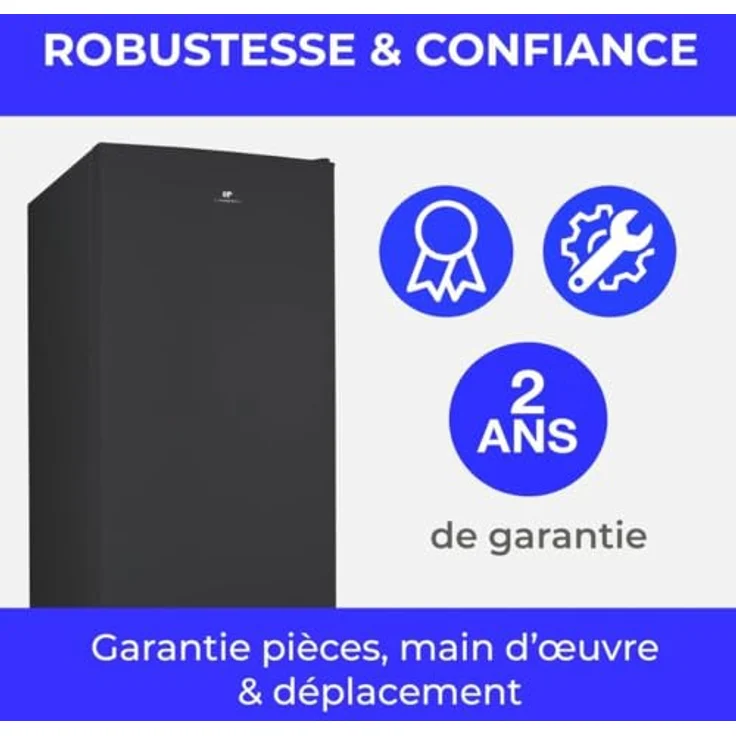 CONTINENTAL EDISON CEFC225NFB Kombi-Kühlschrank 225 L No Frost, schwarz, freistehend, 2-türig, LED-Innenbeleuchtung, 3 Gefrierschubladen – Bild 6