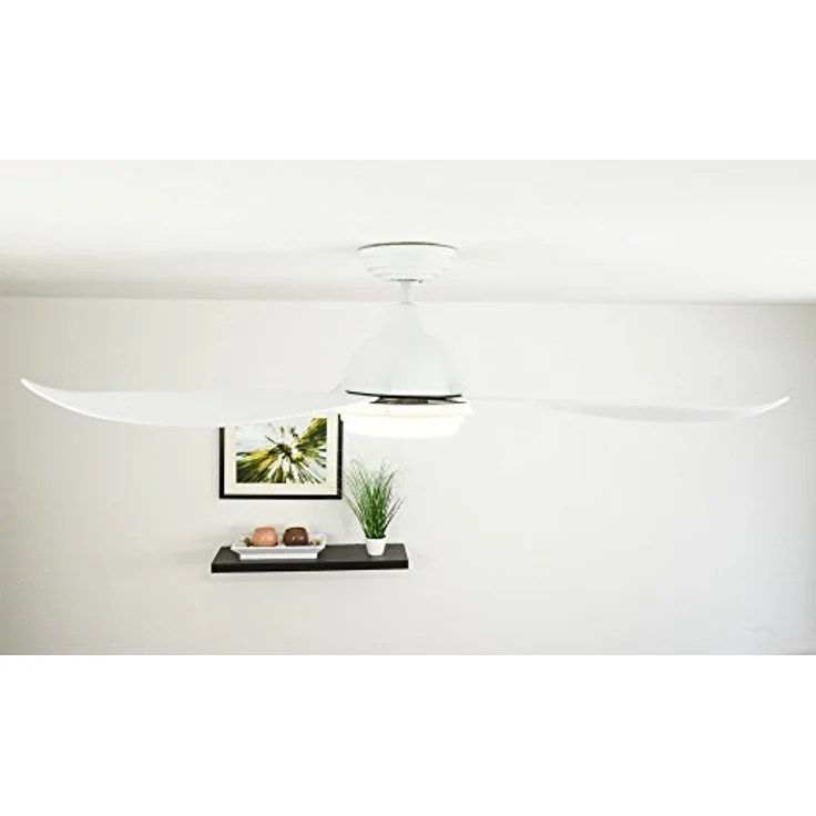 Pepeo Energiespar Deckenventilator Raja weiß mit dimmbarer LED Beleuchtung, 122cm, inklusive Fernbedienung – Bild 3