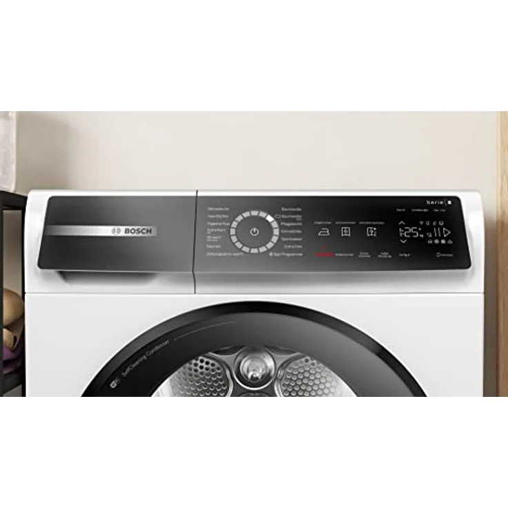 BOSCH WQB245B40 Wäschetrockner Serie 8, Wärmepumpentrockner mit 9kg Fassungsvermögen,AutoDry, SmartDry, Home Connect, AntiVibration Design, Sensitive Drying System, Weiß, 60cm – Bild 3