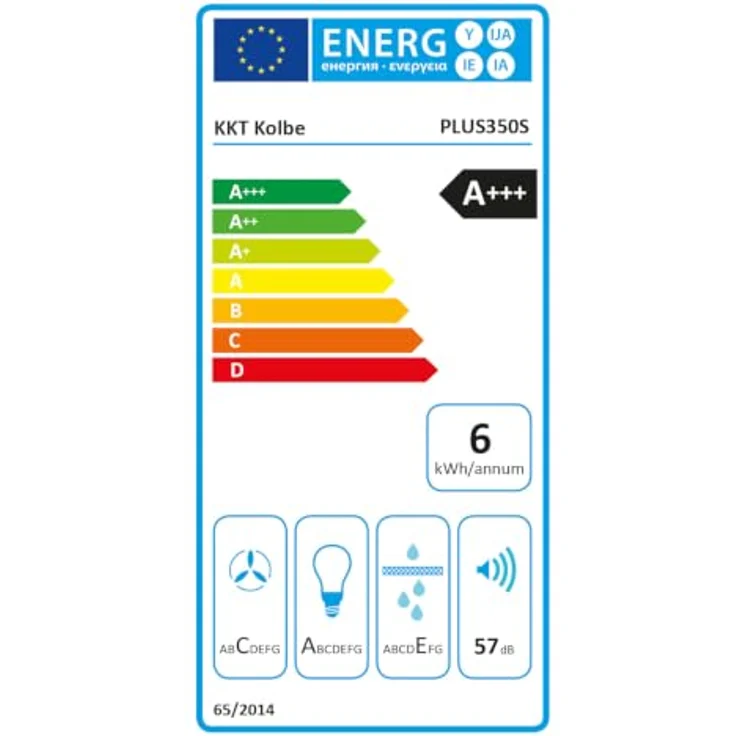 KKT KOLBE Dunstabzugshaube PLUS350S, 60 cm Wandhaube in Schwarz, leise, Umluft/Abluft, 3 Leistungsstufen, LED-Beleuchtung, inkl. Kohlefilter – Bild 8