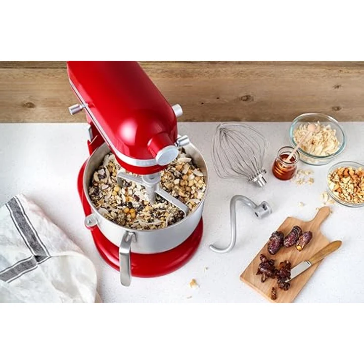 KitchenAid 5,6L/6,6L/6,9L Nylonbeschichteter Flachrührer 5KSMBLSF - Silberbeschichtet für große Küchenmaschinen mit Schüsselheber – Bild 3