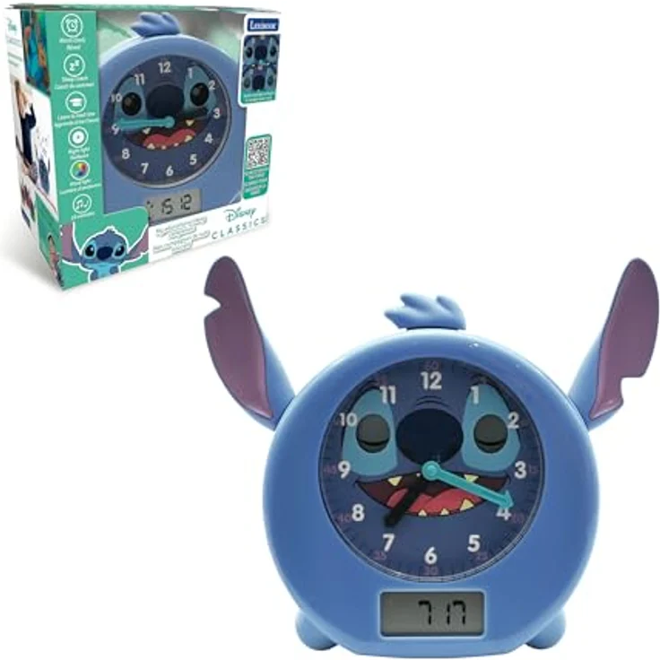 Lexibook Wecker Stitch, mit sanftem Nachtlicht und Nickerchenfunktion, 14 entspannenden Melodien und Sonnenaufgangssimulation – Bild 1