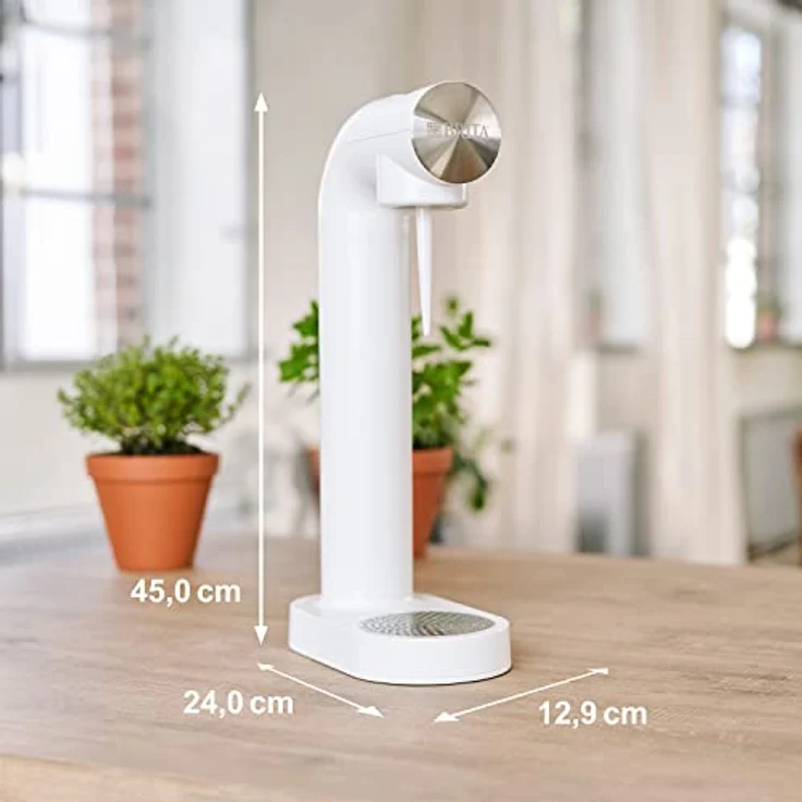 BRITA Wassersprudler sodaONE weiß inkl. CO2-Zylinder und 3 BPA-freien PET-Flaschen I Macht aus Leitungswasser prickelndes Sprudelwasser (bis zu 60l pro Zylinder) – Bild 3
