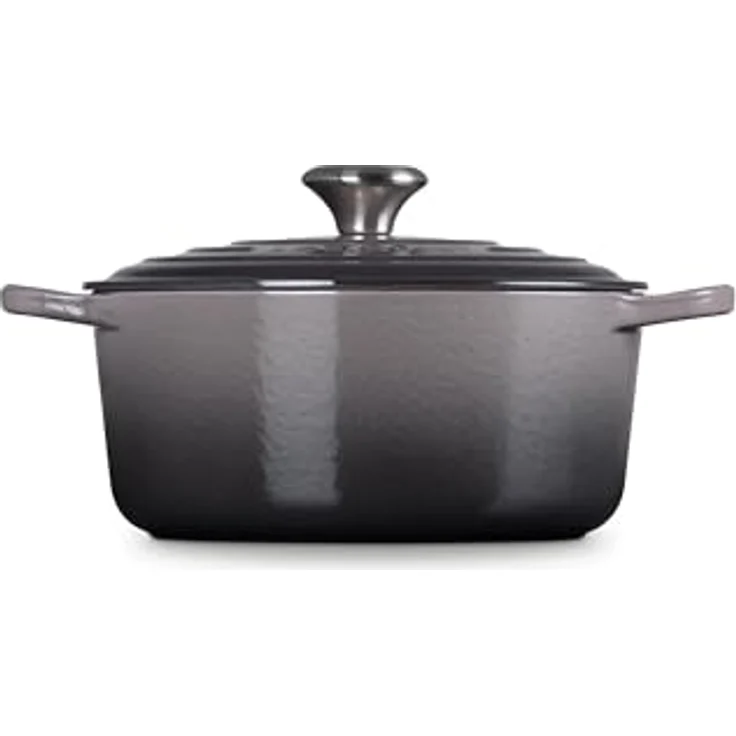 Le Creuset Signature Gusseisen-Bräter mit Deckel, Ø 24 cm, Rund, Für alle Herdarten und Induktion geeignet, Volumen: 4,2 l, Flint – Bild 5