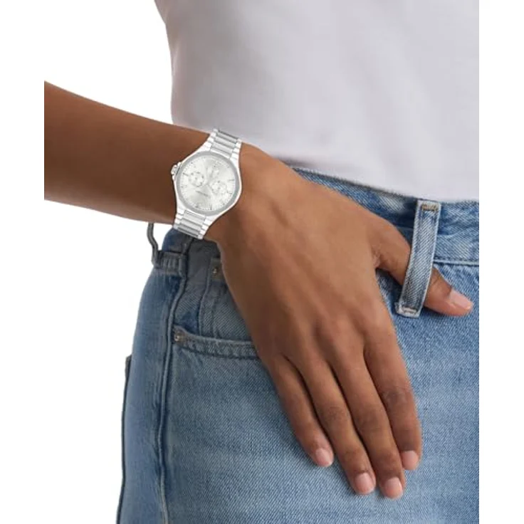 Calvin Klein Klein Multi Zifferblatt Quarz Uhr für Damen Kollektion Vibrancy mit Edelstahlarmband, weißes Zifferblatt – Bild 4