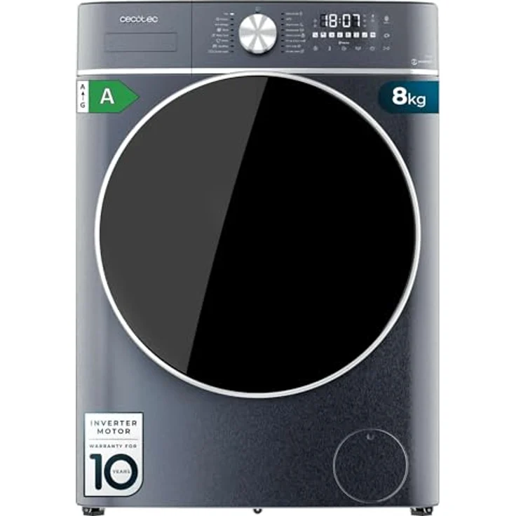 Cecotec Waschmaschine Bolero DressCode 8800 Inverter, 8 kg Fassungsvermögen, 16 Programme, Ice Blue A – Bild 1
