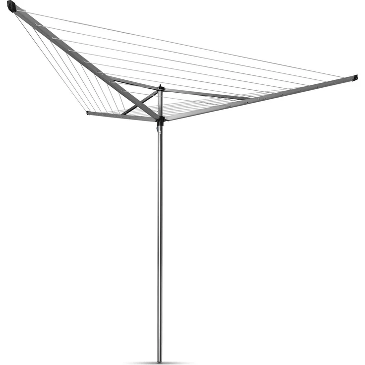 Brabantia Wäschespinne Essential 30 m, Wäscheständer mit verstellbarem Regensystem, Grau