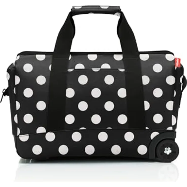reisenthel allrounder Trolley frame dots white – Vielseitige Arzttasche auf Rollen für Reisen, Arbeit oder Freizeit – 2-stufiger Teleskopgriff, 2 leichtgängige Rollen
