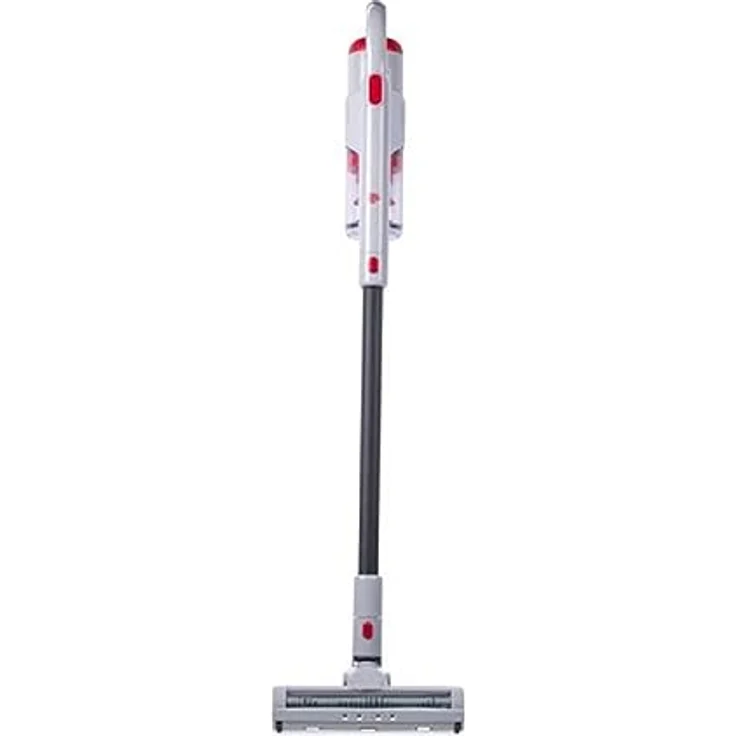 Dirt Devil 2-in-1 Akku Staubsauger - DD9006 - 260W - Hand- und Stielstaubsauger - Inklusive Kombibürste und Düse - Akkulaufzeit bis zu 40 minuten uten - 3 Einstellungen - Weiß/Rot – Bild 1