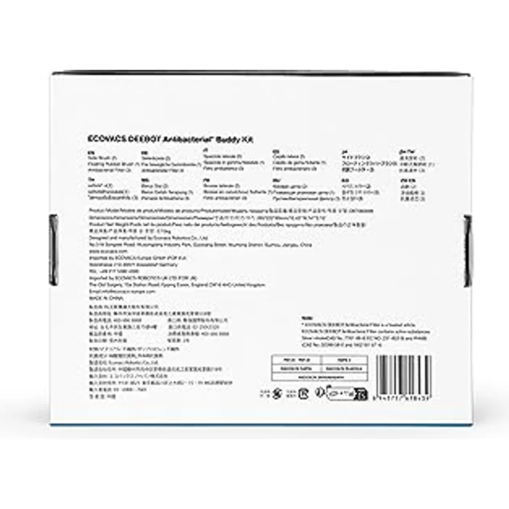 ECOVACS Service Kit für DEEBOT X2 OMNI/ X2 COMBO, 1*Hauptbürste (Gummi), 2*Seitenbürste (Schwarz), 3*Antibakterielle Filter, Originalzubehör – Bild 2