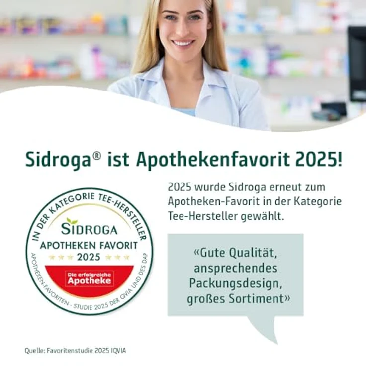 Sidroga Melissenblätter Tee, Filterbeutel 20x1,5 g für nervös bedingte Einschlafstörungen und Magen-Darm-Beschwerden – Bild 2