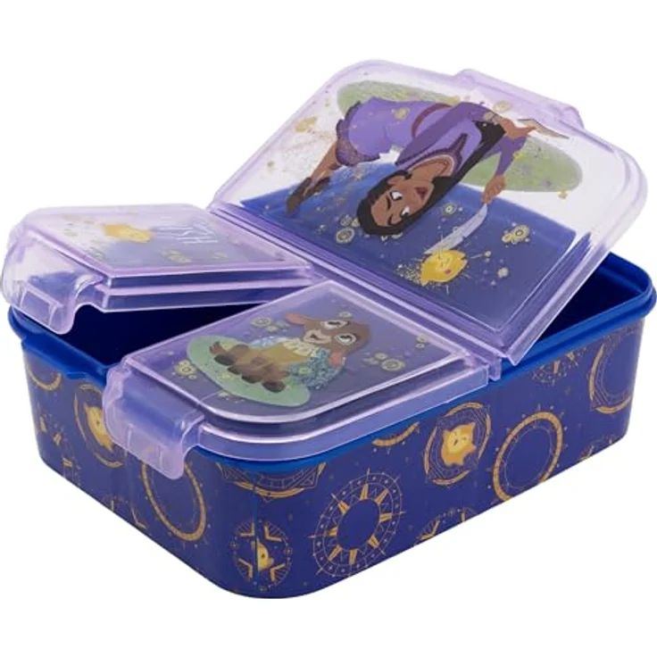 Tinisu Lunchbox Wish, Brotdose für Kinder mit 3 Fächern, Kunststoff, 19,5 cm x 16,5 cm x 6,5 cm – Bild 3