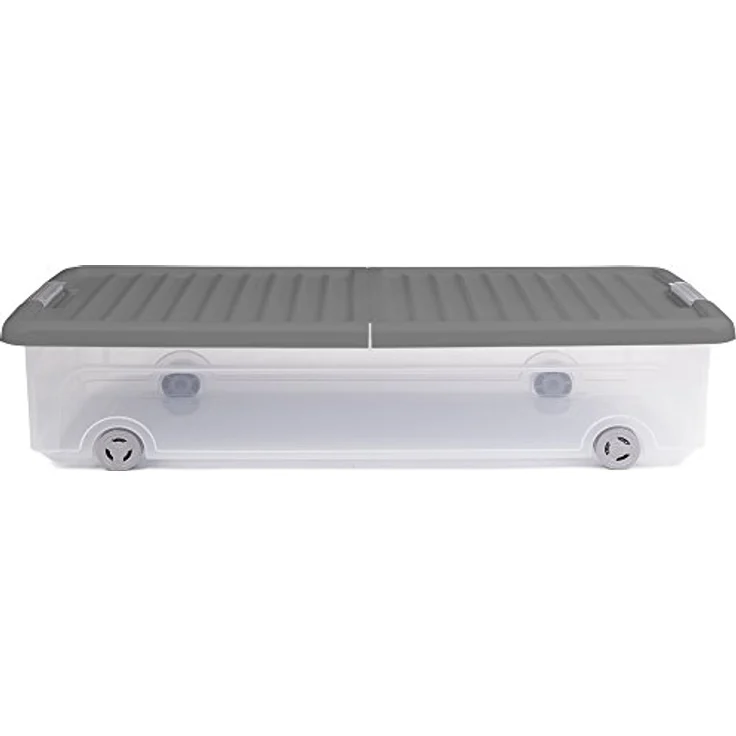 Ondis24 Unterbettbox Rollerbox Aufbewahrungsbox 35 W (3 Stück, Grau) – Bild 2