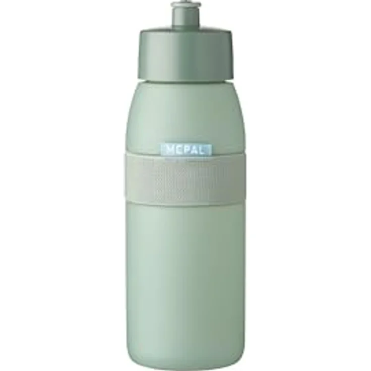 Mepal - Sportflasche Ellipse - Praktische Wasserflasche für Sport, Gym & Freizeit - Sport Trinkflasche mit weichem Ausgießer - Spülmaschinenfest & BPA-frei - 500 ml - Nordic sage – Bild 1