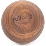 Rollholz Massagekugel Walnuss, Massagegerät aus Schwarzwaldholz für gezielte Gewebemassage