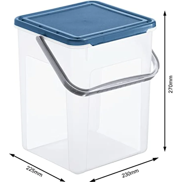 Rotho Waschmittelbehälter Basic 7 l 23 x 22,5 x 27,5 cm (L x B x H) – Bild 2