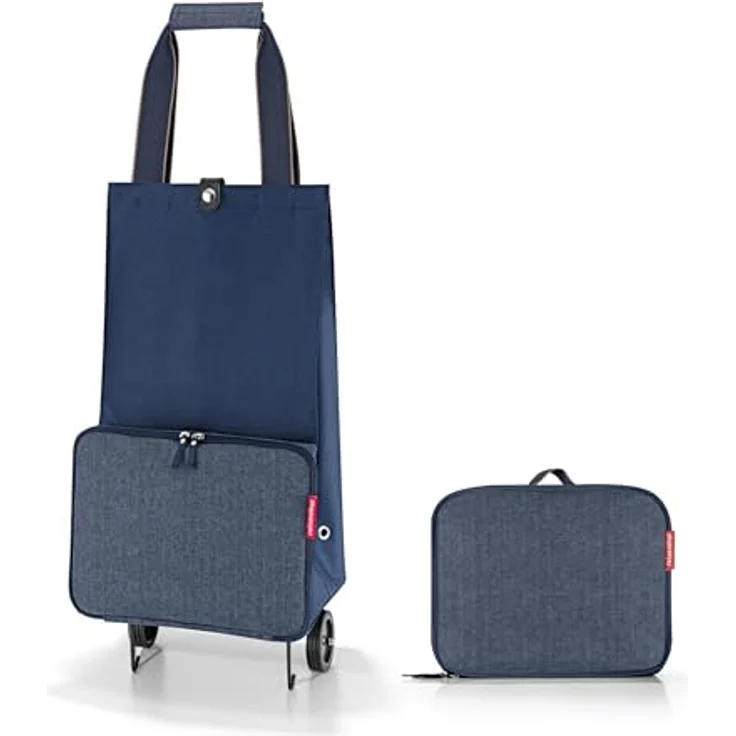 reisenthel Blau (Foldabletrolley Herringbone Dark Blue), Dunkelblau, Talla única, handgepäck – Bild 2