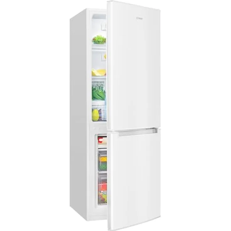 Bomann Kühlschrank mit Gefrierfach 143cm hoch | Kühl Gefrierkombination 173L mit 3 Ablagen & 3 Schubladen | leise Kühlgefrierkombi 40db | Kühlschrank KG 7359 weiß