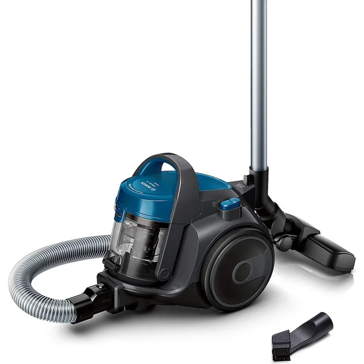 Bosch BGC05A220A Clean´n Serie 2 Bodenstaubsauger ohne Beutel, 700 Watt, Zyklon-Technologie, einfaches Entleeren, grau-schwarz-blau