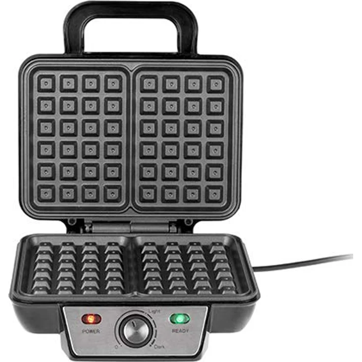 Camry CR 3046 Waffeleisen, 1600 W, Cool-Touch-Technologie, antihaftbeschichtet, silber, schwarz – Bild 2