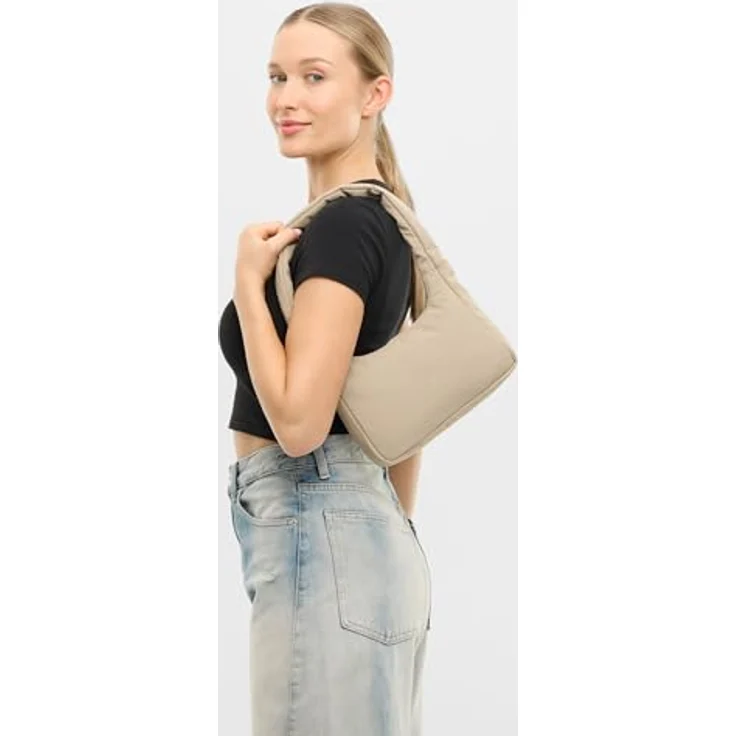 Johnny Urban Isa Schultertasche, 24 cm, beige, 100% Polyester, 7 cm x 15 cm – Bild 2