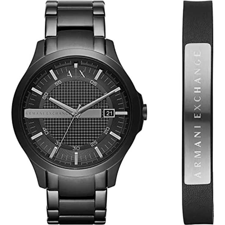 ARMANI EXCHANGE Herren Analog Quarz Uhr mit Edelstahl Armband AX7101