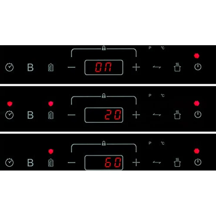 Rosenstein & Söhne Induktionskochfeld, Induktions-Kochplatte ZX-6304 12-26 cm, 2.000 W, Boost-Funktion, Touch-Tasten, Temperatur bis 240 °C, energiesparend – Bild 4