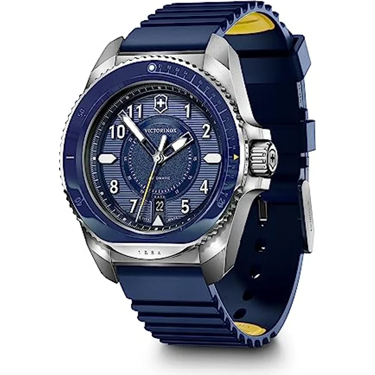 Victorinox Herren Armbanduhr Journey 1884 Ø 43 mm, Swiss Made, Automatik, Wasserdicht bis 200 m, Saphirglas, Holz-Armband, Braun – Bild 4