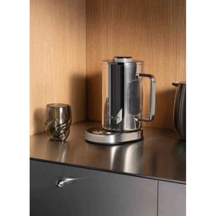 Bodum BISTRO Elektrischer Wasserkocher mit Temperaturregelung, doppelwandig, 1,0 Liter, Edelstahl und Glas – Bild 2