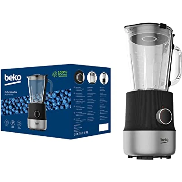 Beko TBN 81808 BX Standmixer, 800 Watt, 1,75 Liter, Ice Crusher, Turbotaste, 6 Geschwindigkeitsstufen, schwarz – Bild 2